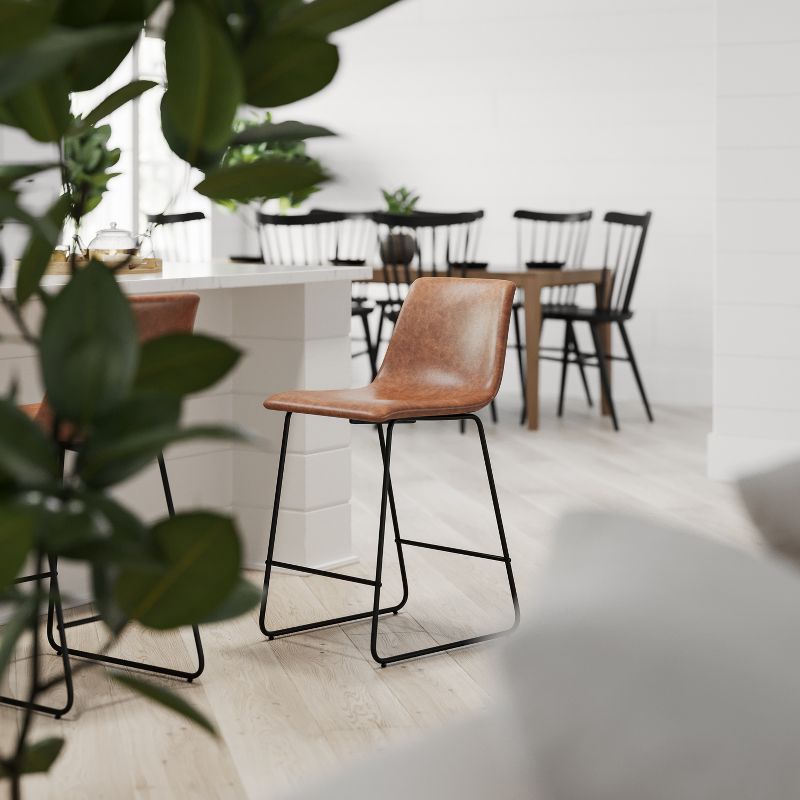 Ladder Barstool Seat Black - Riverstone Furniture Collection