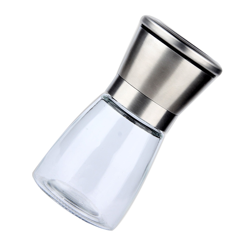 Stainless Steel Pepper Grinder Manual Grinding Bottle Kitchen Seasoning Bottle Box Salt Pepper Container