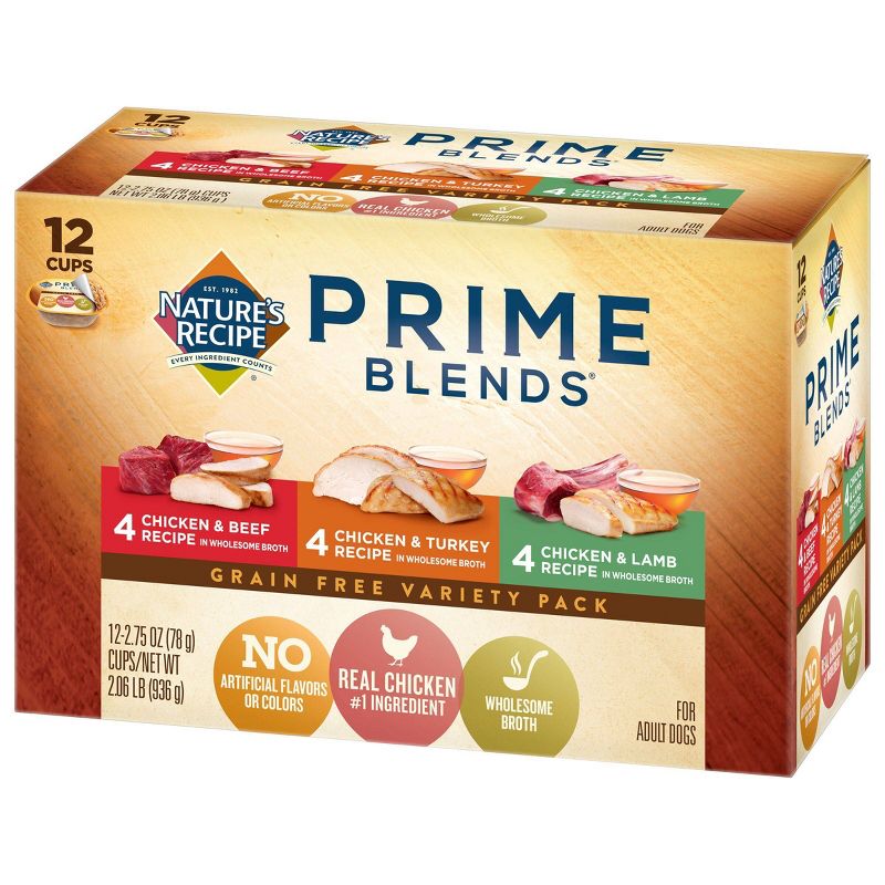 Blue Buffalo Delights Grain Free Paté Small Breed Wet Dog Food Top Sirloin & Grilled Chicken Flavors - 3.5oz/12ct Variety Pack