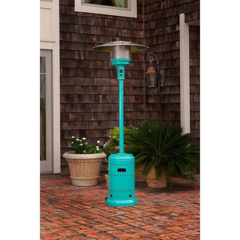 Aqua Blue Powder Coated Patio Heater - Fire Sense