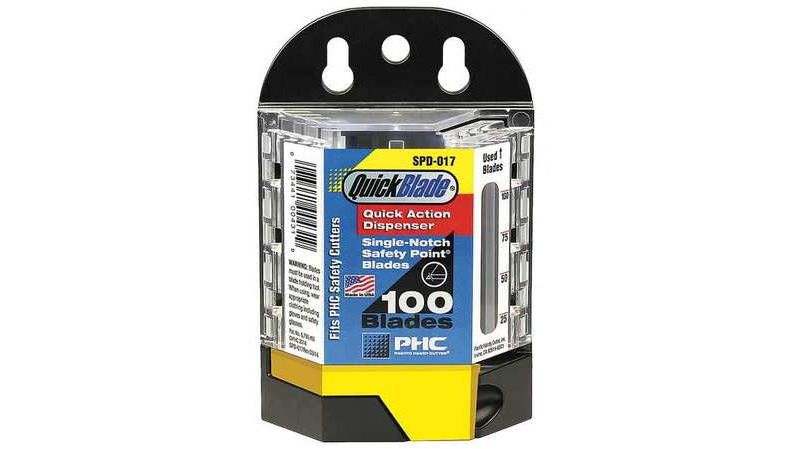 PACIFIC HANDY CUTTER, INC SPD-017 Safety Blades w/Dispenser,PK100
