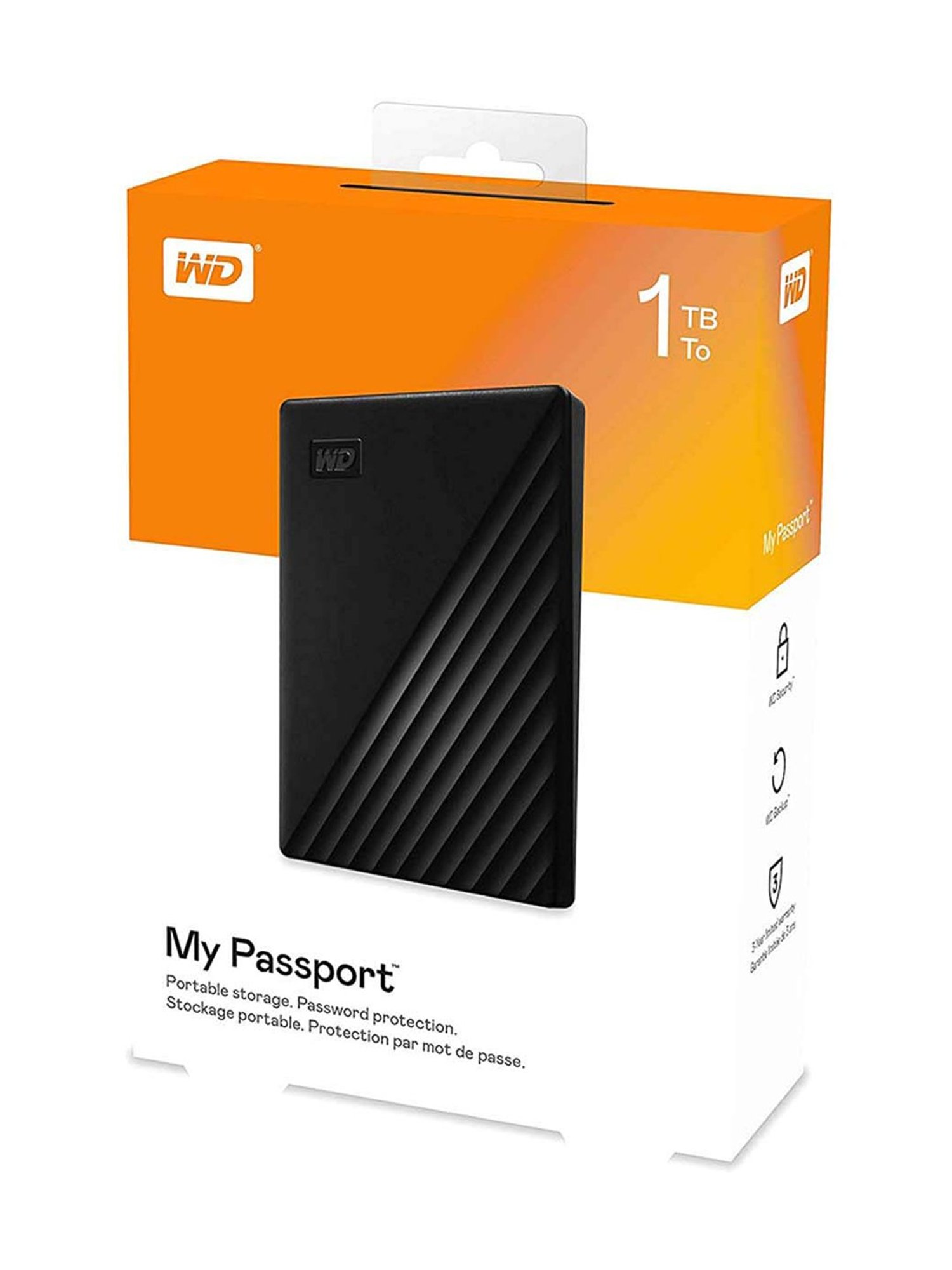 Seagate One Touch 1TB External HDD with Password - Silver, for Win & Mac - STKY1000401