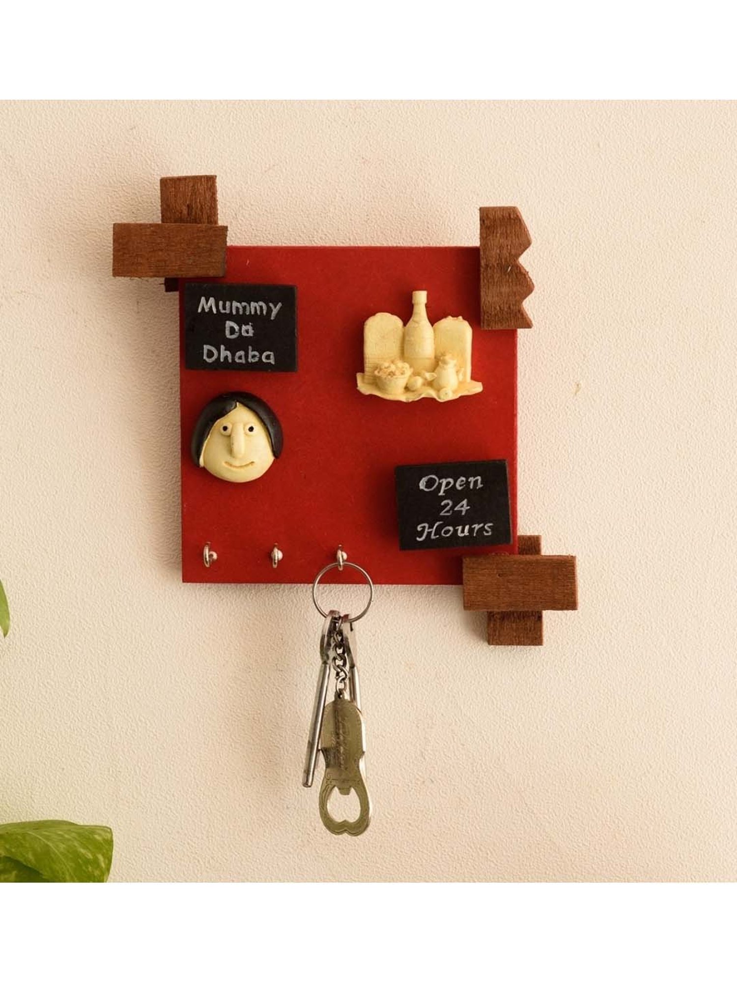 Gathari White & Orange Ceramic Desk Planter