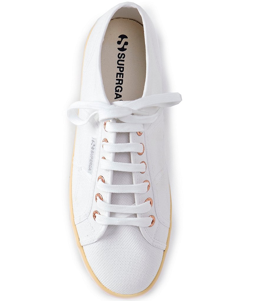 Superga Women's 2790 Rainbow Striped Platform Lace-Up Sneakers