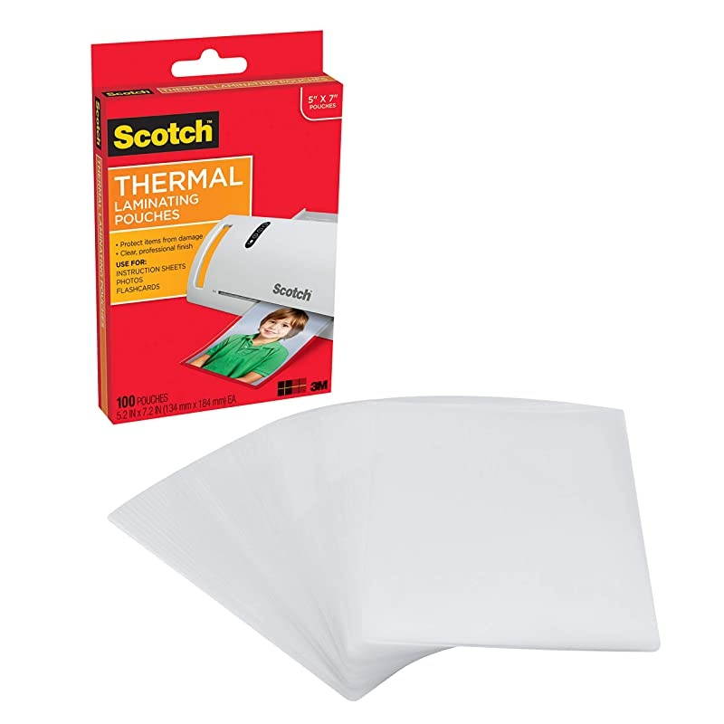 Thermal Laminating Pouches 5 x 7Inches Photo Size 100Pouches TP5903100