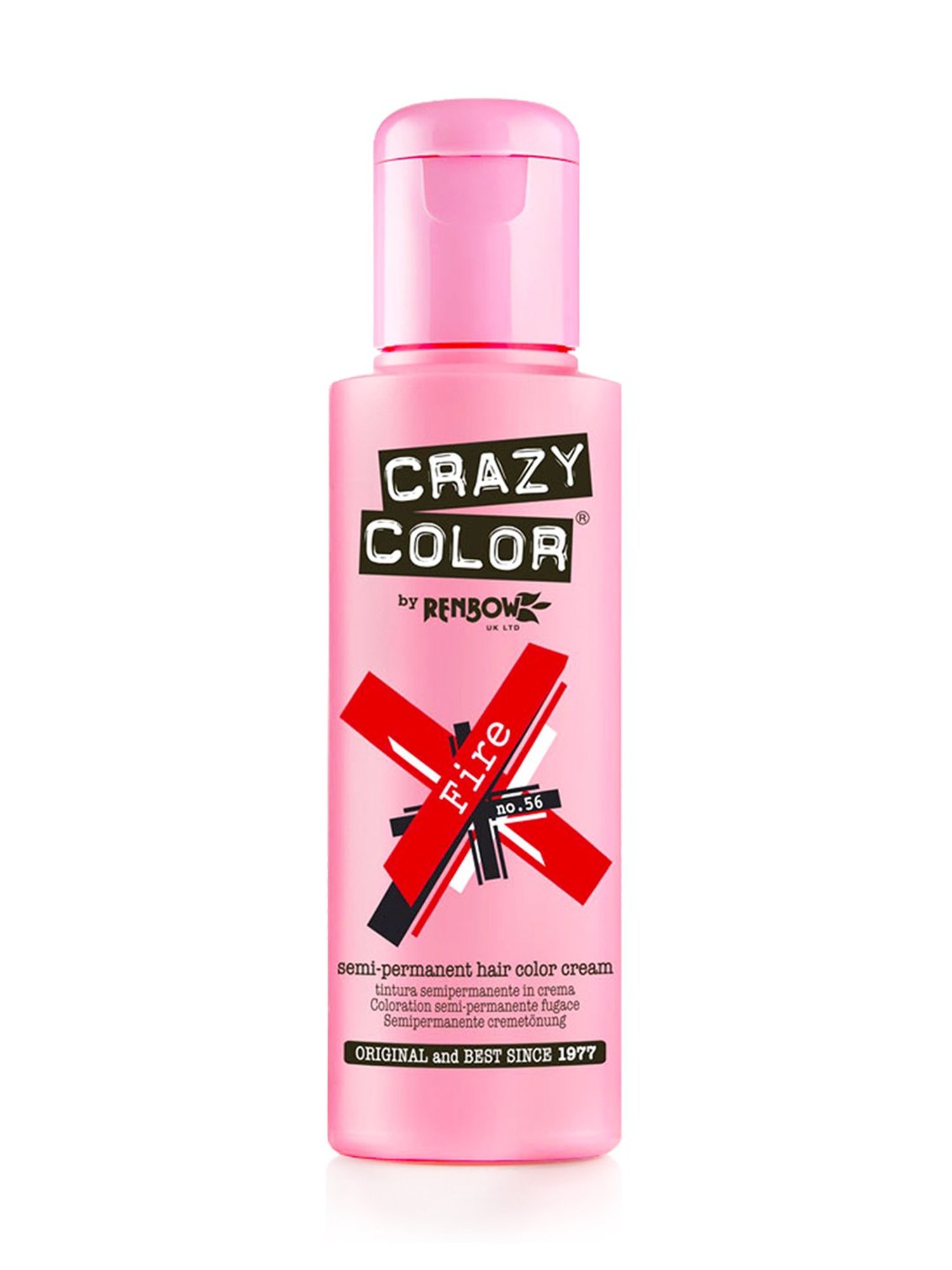 Crazy Color Semi-Permanent Hair Color Cream Fire 56 - 100 ml