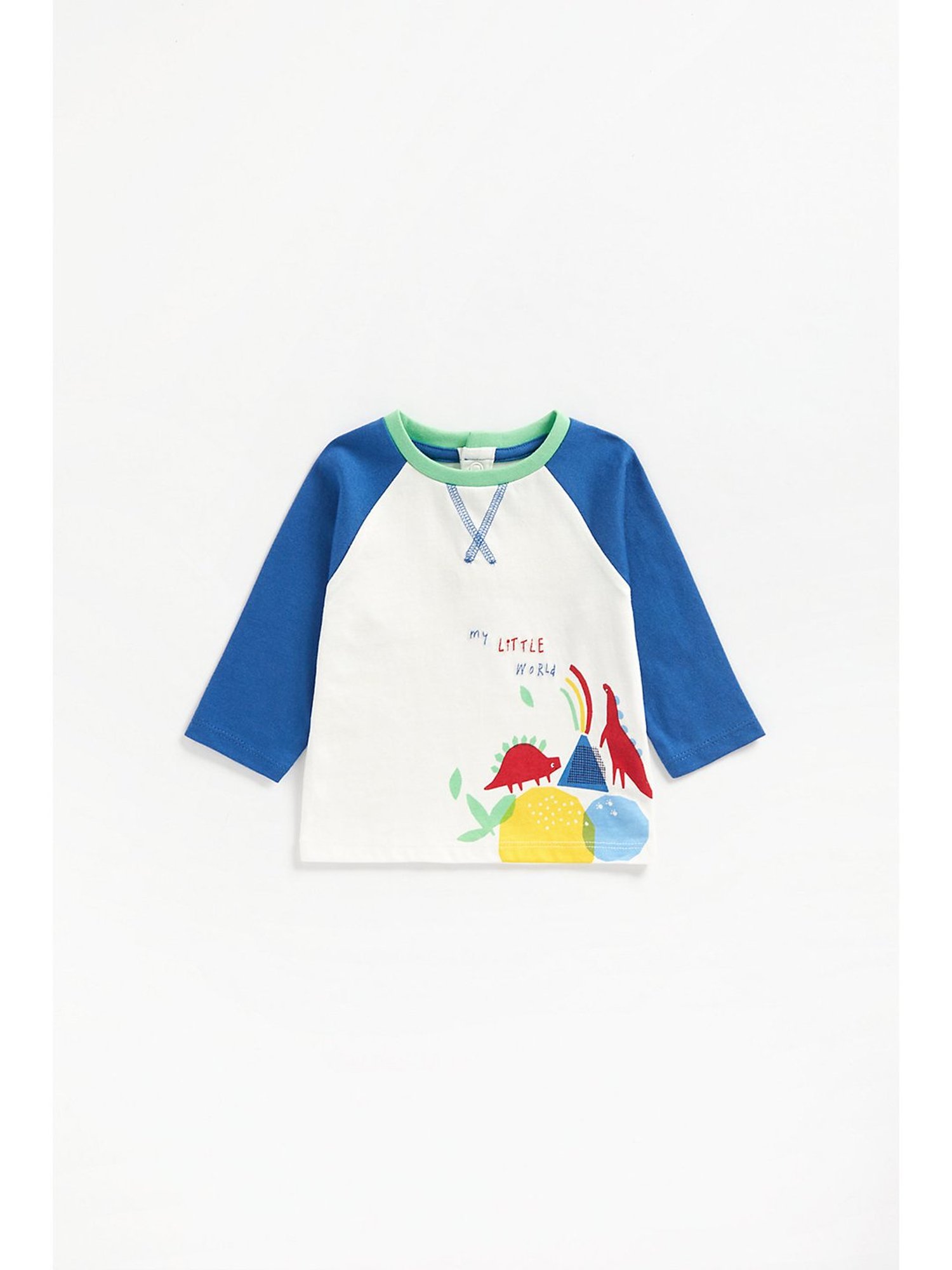 Mothercare Kids White & Grey Printed Full Sleeves T-Shirt with Joggers