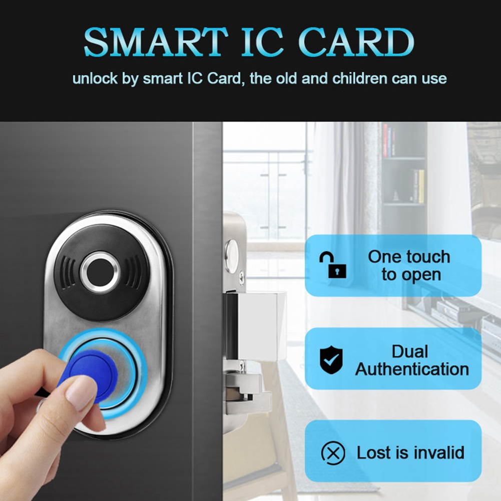 Smart Fingerprint Lock Door Entry Electronic Portable Home Office Easy Install (#B HF-014B Fingerprint)