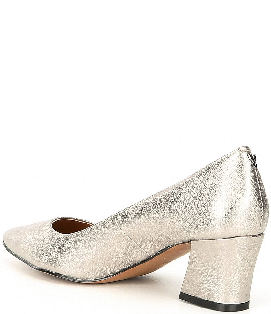J. Renee Fatemeh Leather Block Heel Pumps
