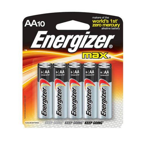 Energizer Max AA Batteries, 1.5 volt Alkaline, Pack of Ten