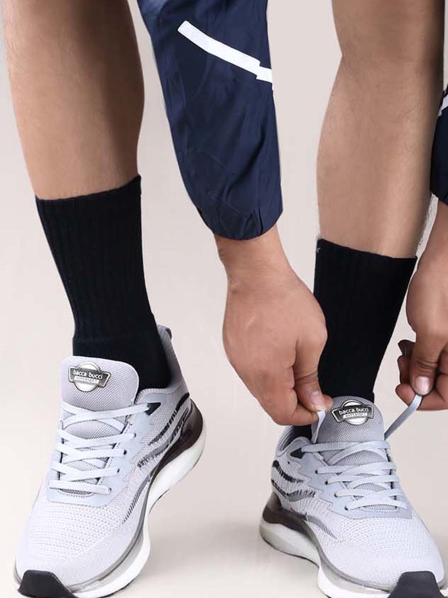 Bacca Bucci Men's HYPERSOFT SERIES Grey Running Shoes