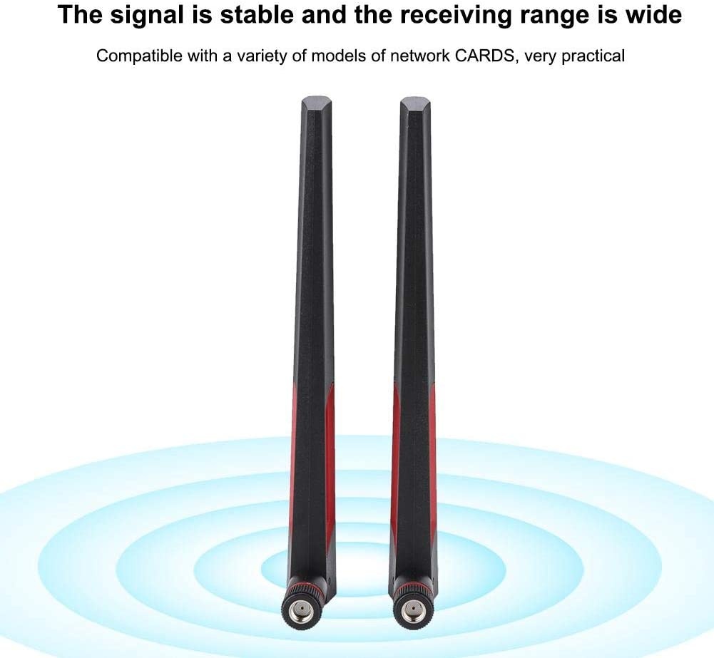 Bewinner 2PCS M.2/NGFF Wireless Network Card Connect Cable+28DBi Network Antenna Wireless LAN and WiFi Router Adapte Compatible for Intel 9260NGW/7265AC/9650AC/BCM94360