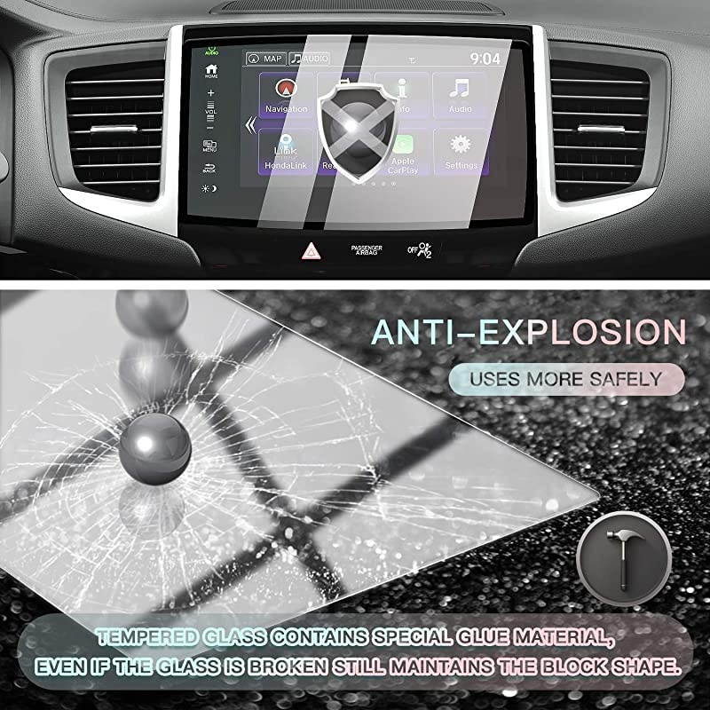 20162019 Ridgeline Tempered Glass Navigation Screen Protector Center Touch High Clarity AntiScratch with SilkScreen Printing Tech 8Inch