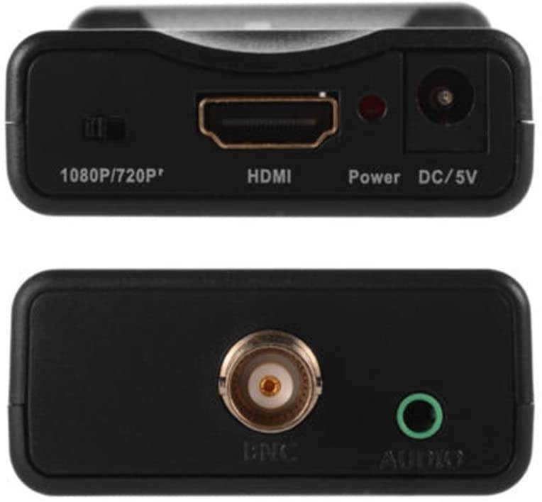 BNC to HDMI Video Converter 1080P/720P with Audio for Camera/DVR/CCTV/AC1420 Compatible with HDCP HDMI1.3 Surveillance Monitor