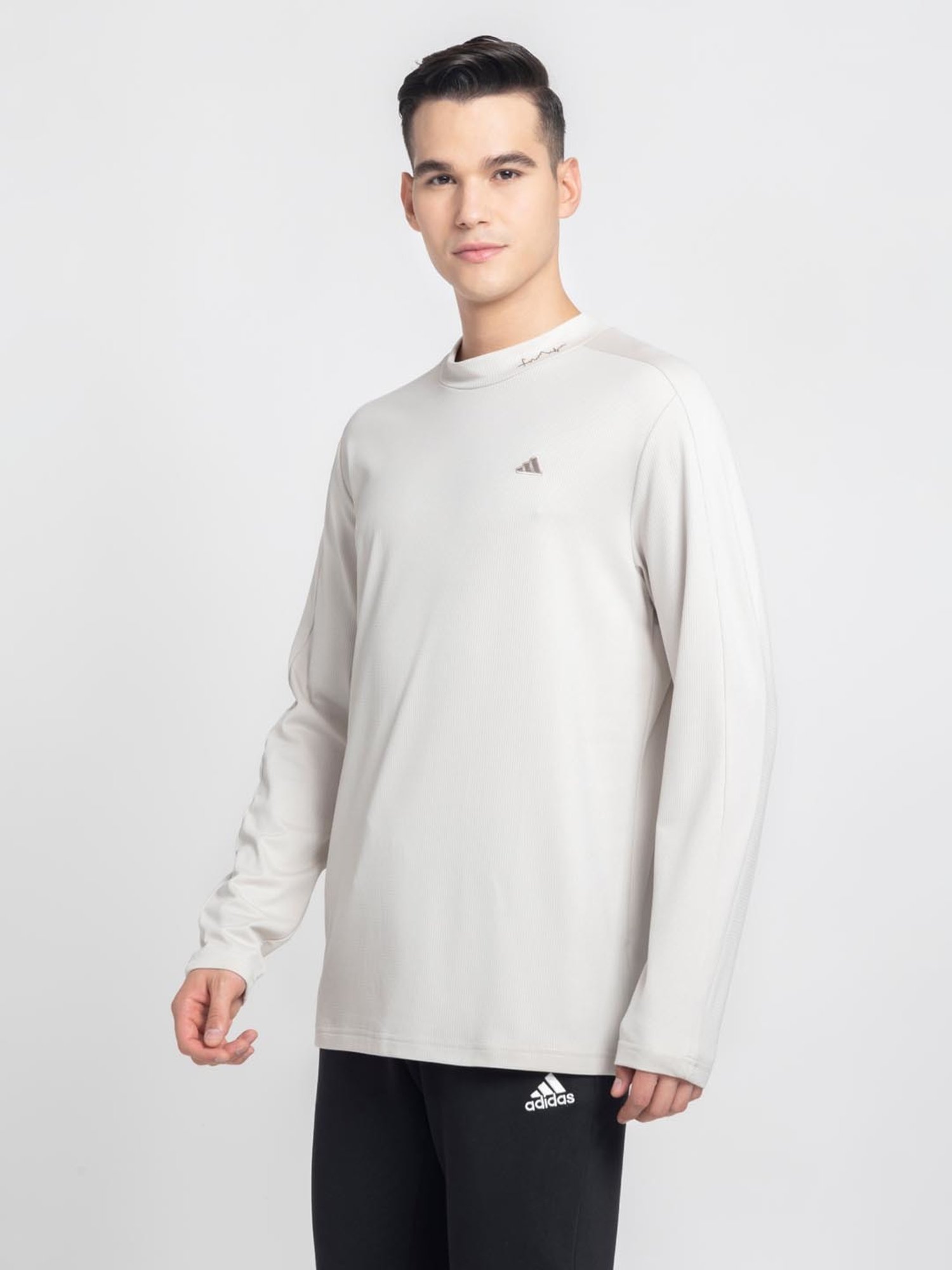 Adidas Beige Regular Fit Sports T-Shirt