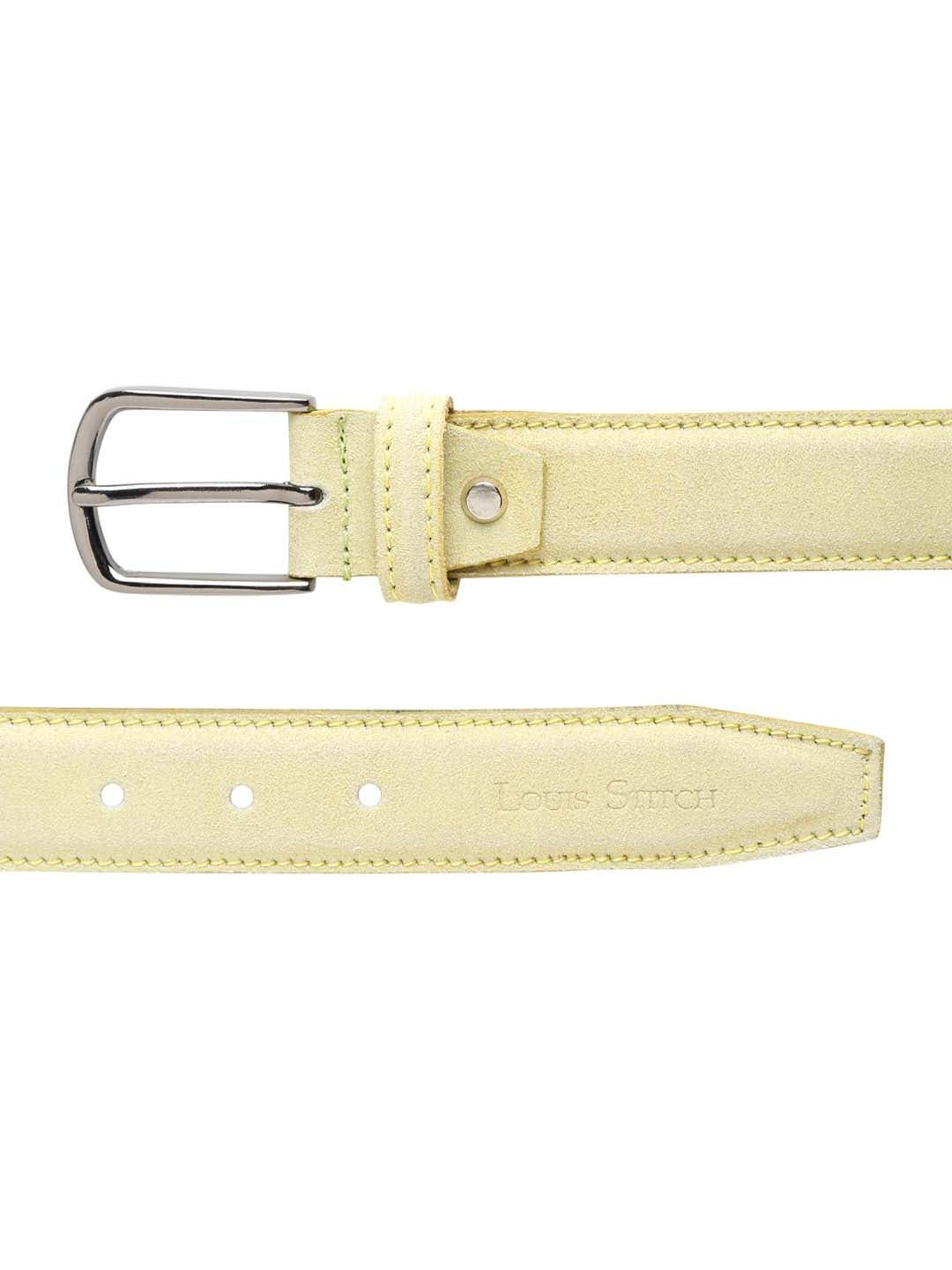 Fossil Julian Black Leather Solid Waist Belt
