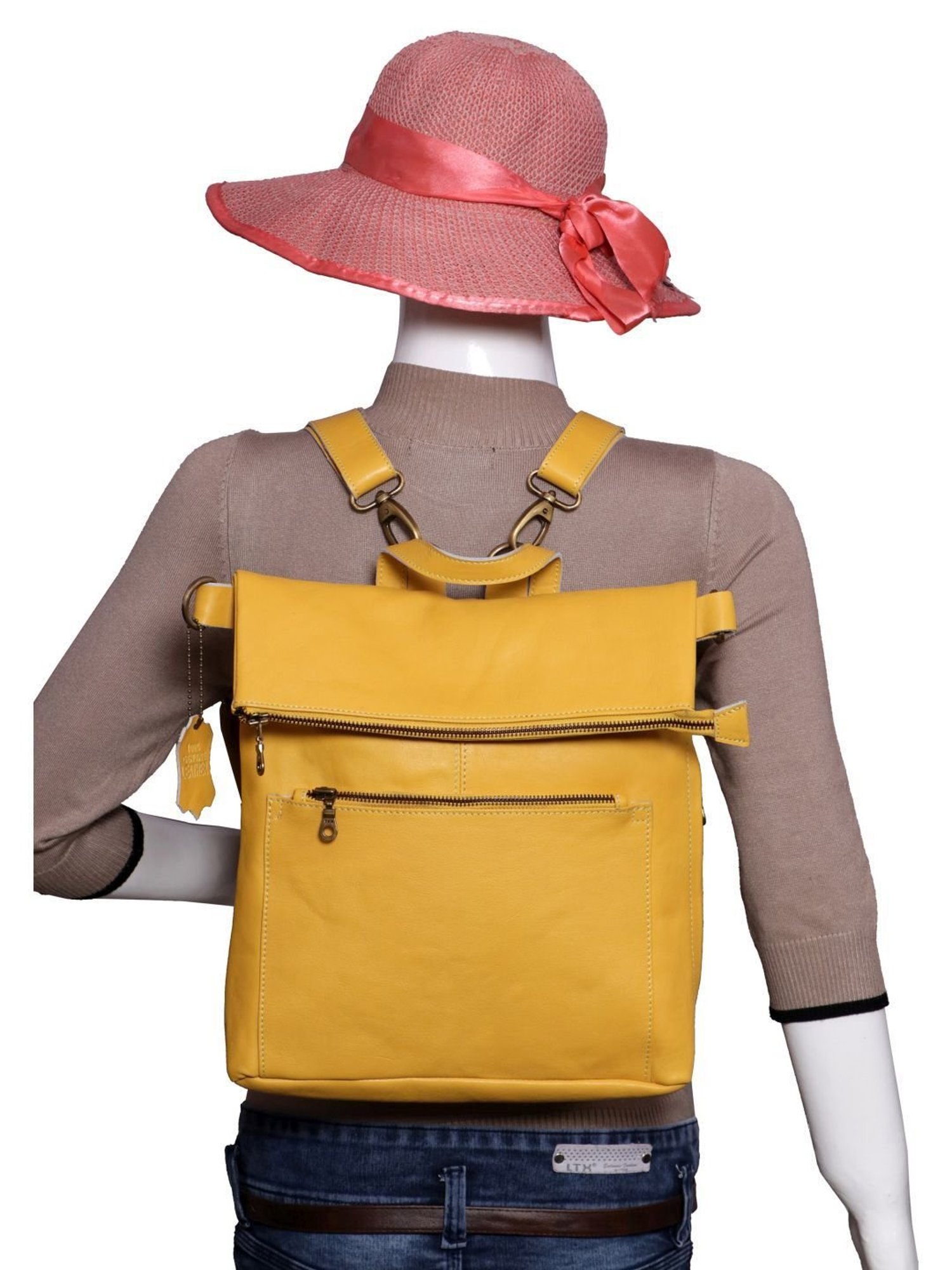 Spice Art Yellow Large Convertible Backpack