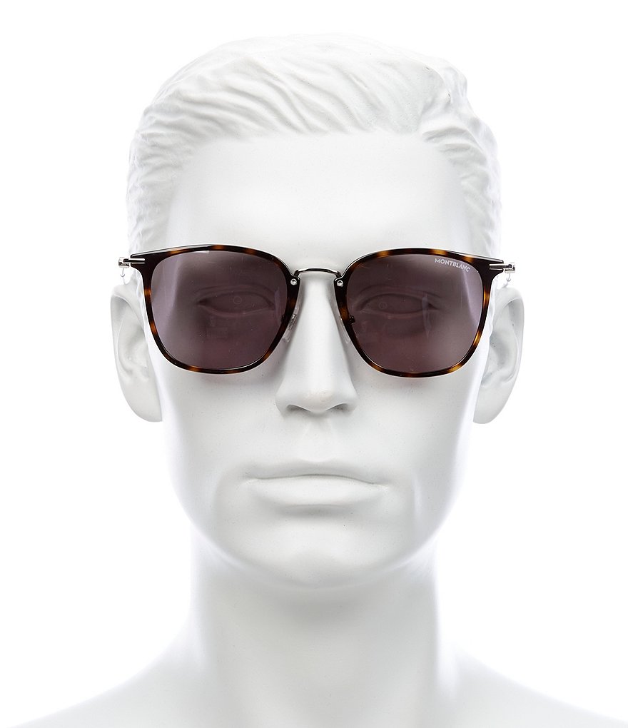 Montblanc Men's Mb0157sa 53mm Sunglasses
