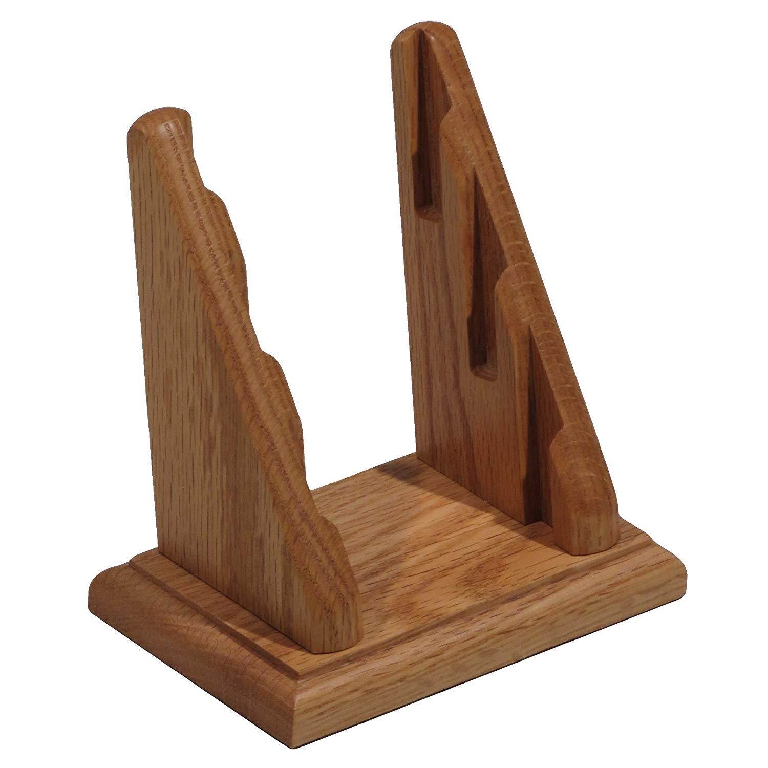 Wooden Mallet 3-Pocket Countertop Business Card Holder, Light Oak