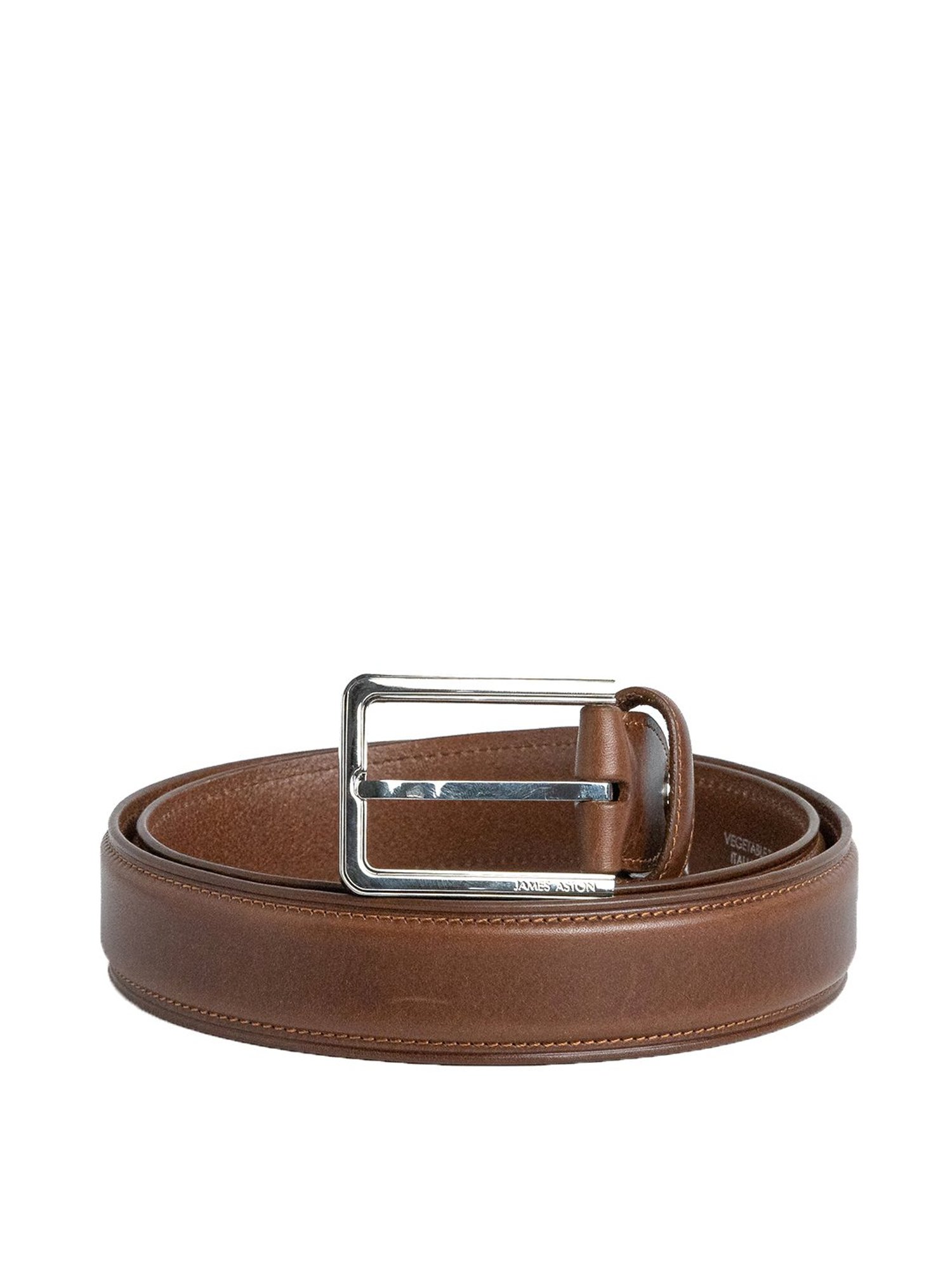 James Aston Brown Leather Waist Belt for Men