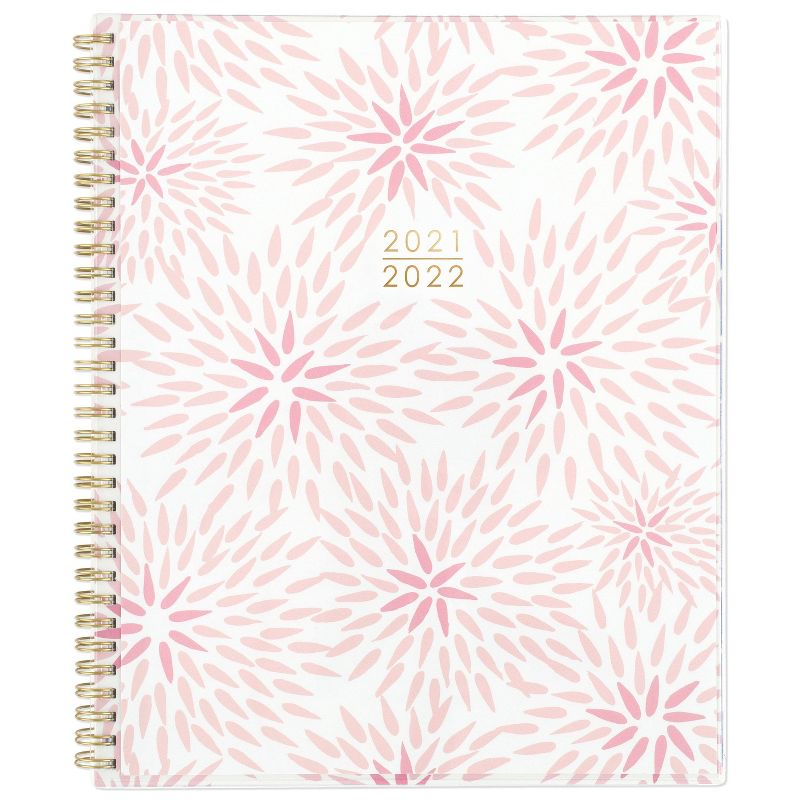 2021-22 Academic Planner 8.5" x 11" Weekly/Monthly Clear Pocket Cover Pink Mum - Katie Kime for Cambridge