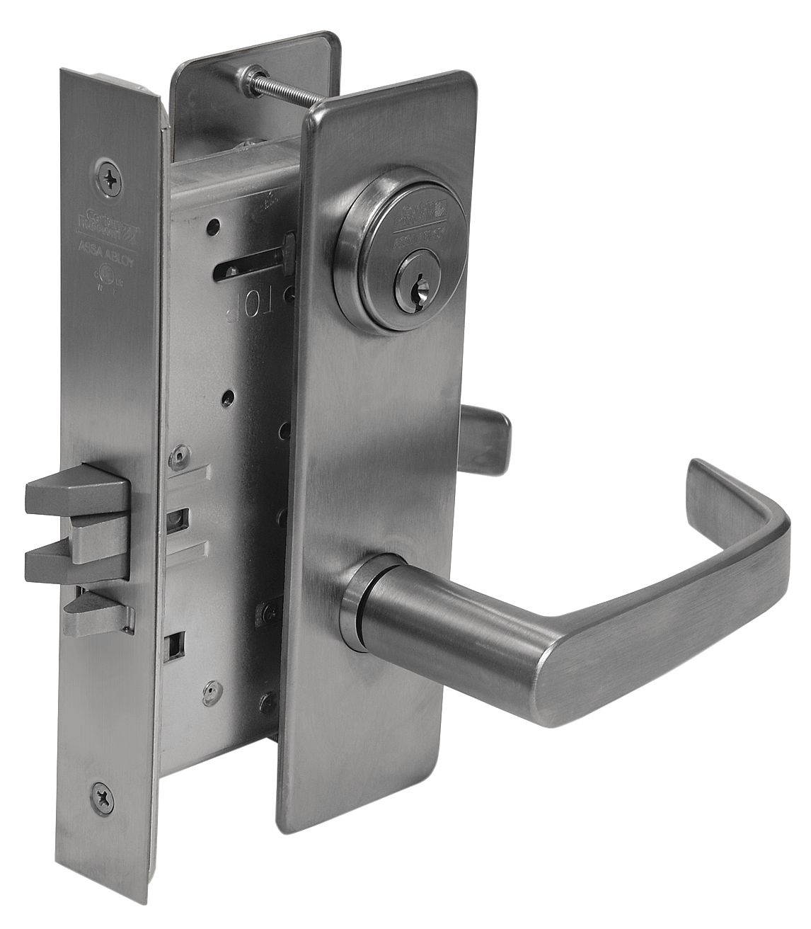 Corbin Russwin - ML2057 NSM 626 - Heavy Duty Mortise Lockset, Mechanical, Different, Satin Chrome, 2 3/4 in Backset, Mortise
