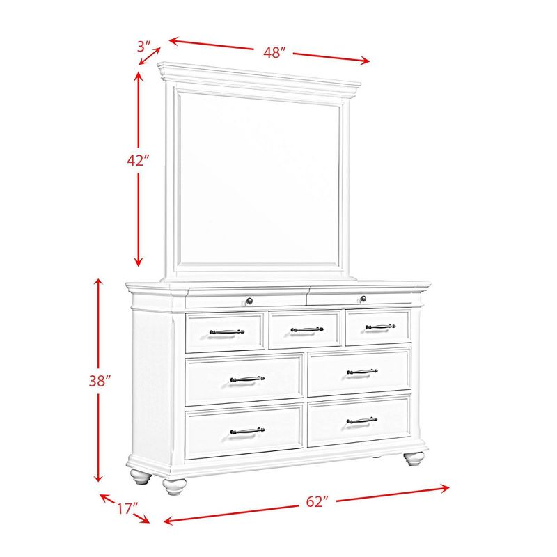 Brooks 9 Drawer Dresser with Mirror Beige - Picket House Furnishings