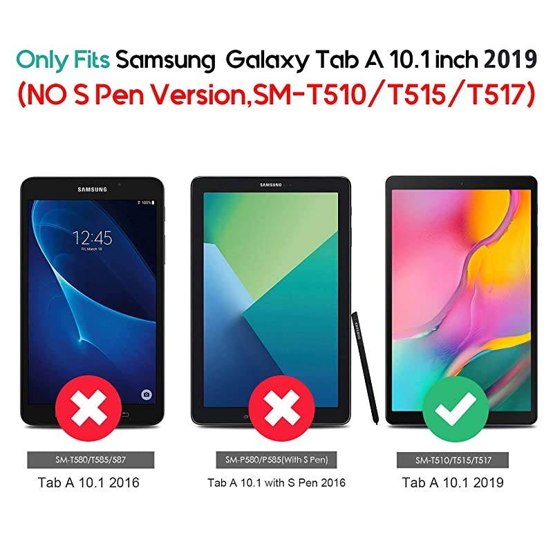 2 Pack  Galaxy Tab A 101 2019 Screen Protector SMT510 T515 T517 Tempered Glass Screen Film Guard 9H Hardness Screen Protector for 101 Inch Galaxy Tab A Tablet