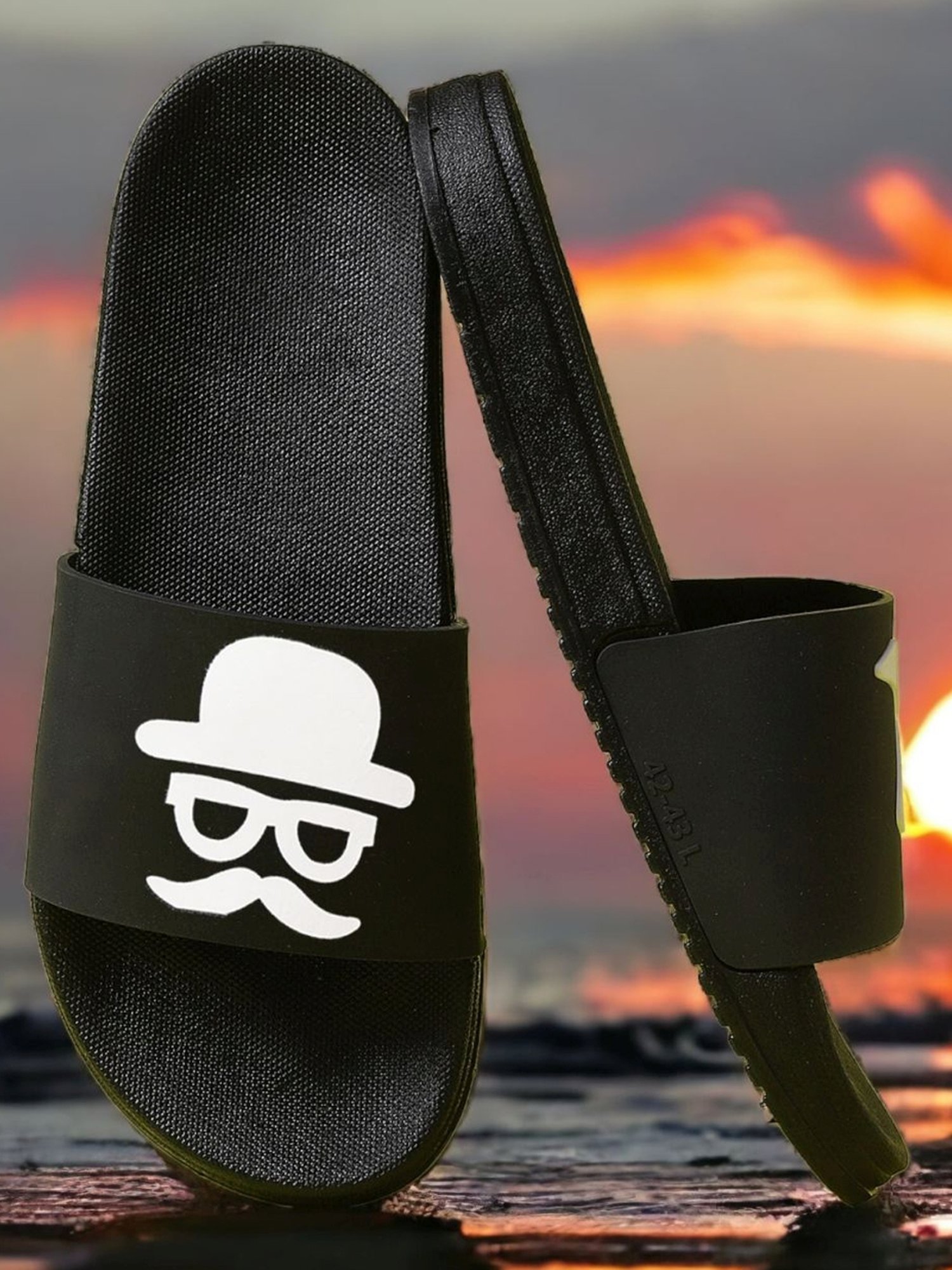 Pampy Angel Men's Black Slides