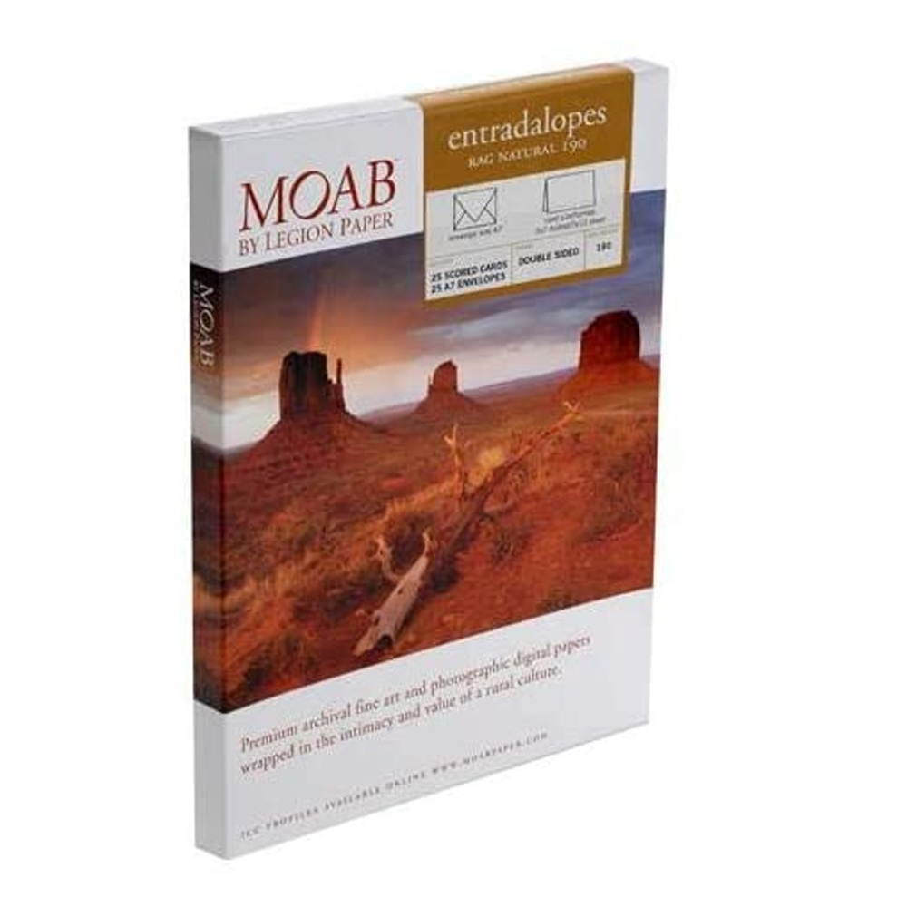 Moab R08ERN19071025E Entrada Rag 190 Inkjet Paper, 5x7