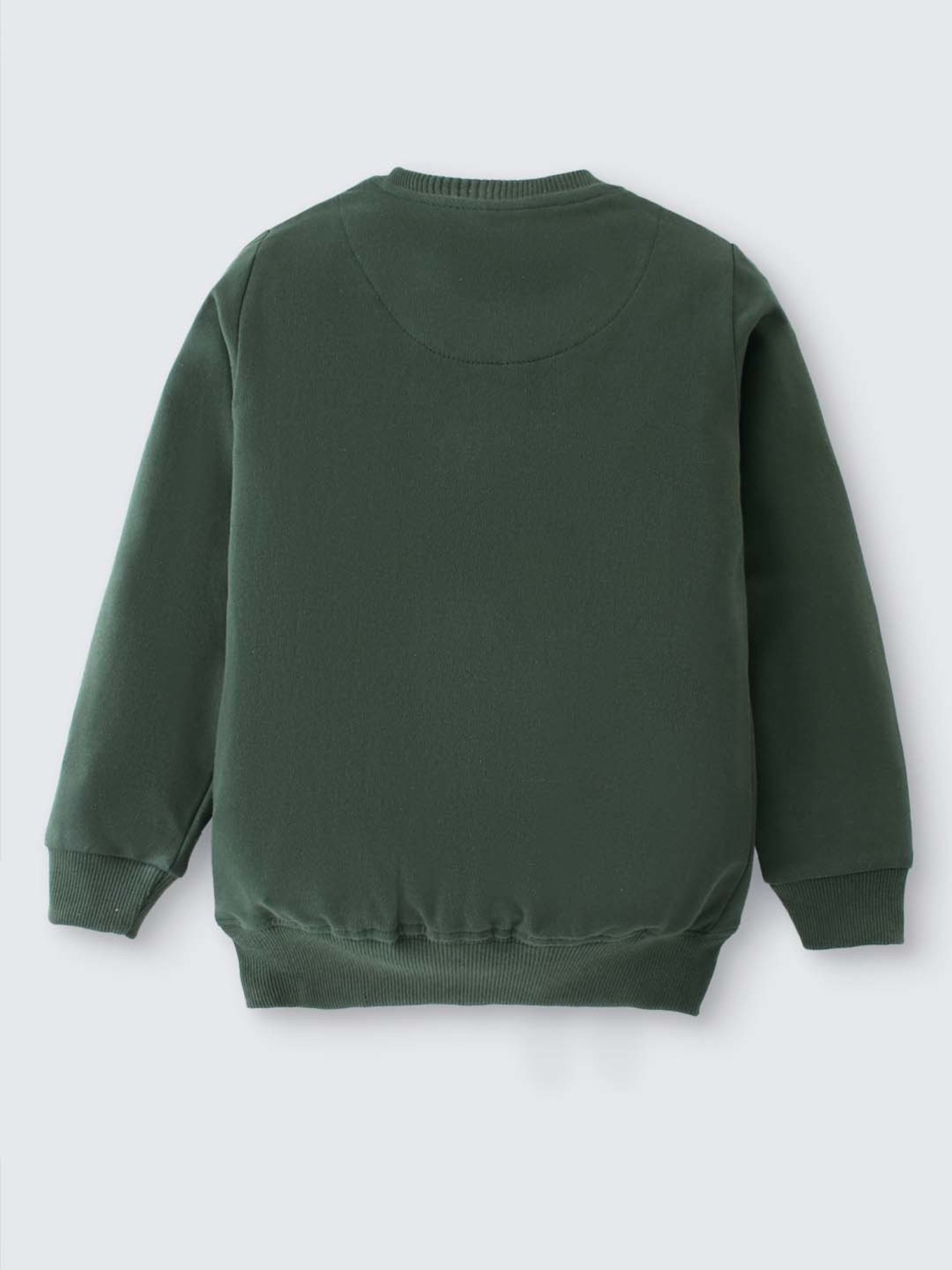 Nite Flite Kids Olive Cotton Regular Fit Full Sleeves Sweatshirt Set