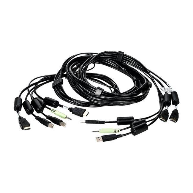 Vertiv CBL0117 10 ft. Dual-HDMI 2 USB, 1 Audio Cable Assembly