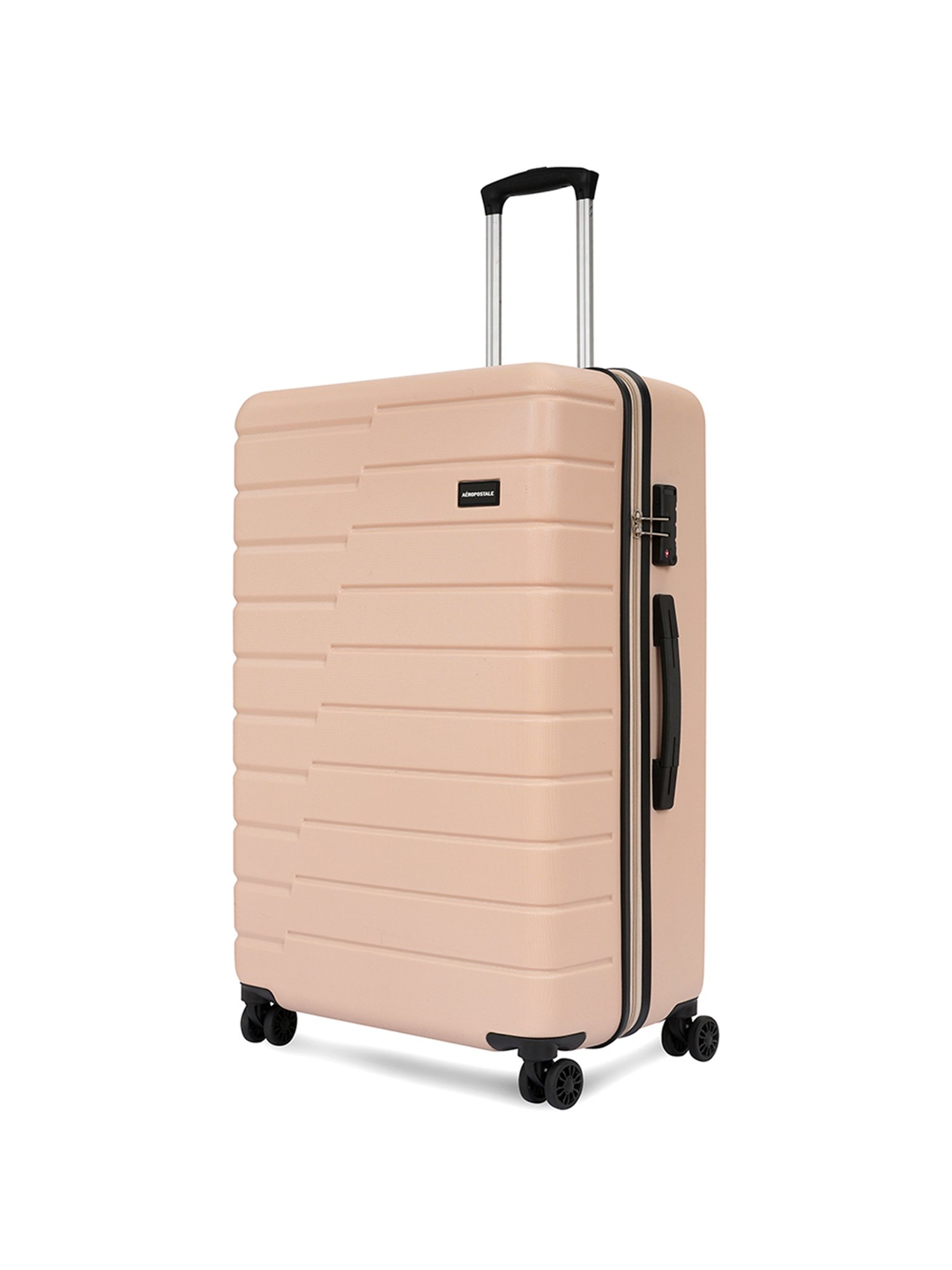 Aeropostale Stout Beige Textured Hard Large Trolley Bag - 30 cm