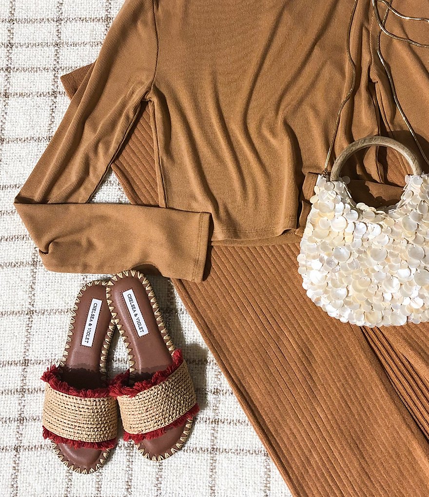 Chelsea & Violet Rafa Fringe Flat Sandals