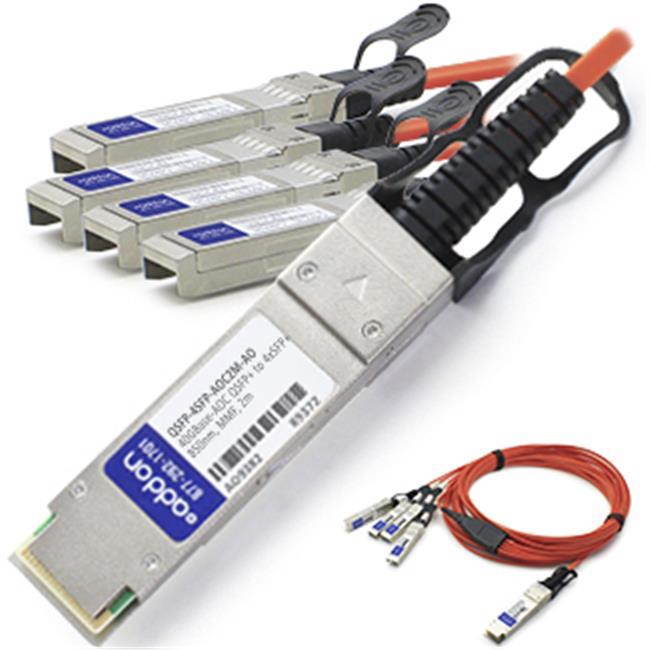 Addon Msa And Taa Compliant 40Gbase-Aoc Qsfp+ To 4Xsfp+ Direct Attach Cable (850Nm Mmf 2M)