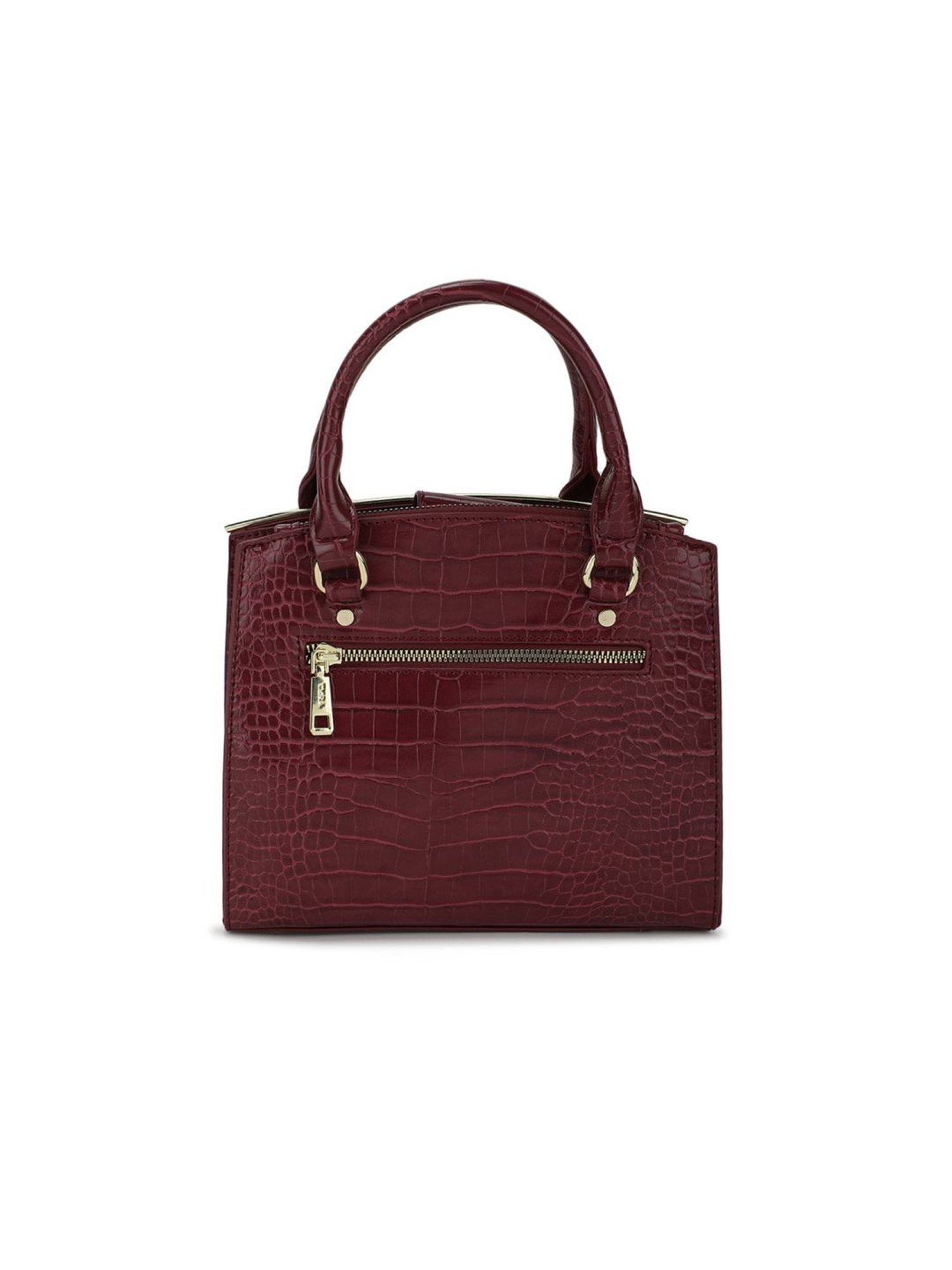 Tyra Calla Wine Textured Faux Leather Handbag