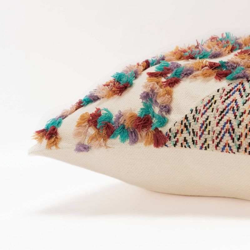 20"x20" Chevron Pillow Cover Ivory - Rizzy Home