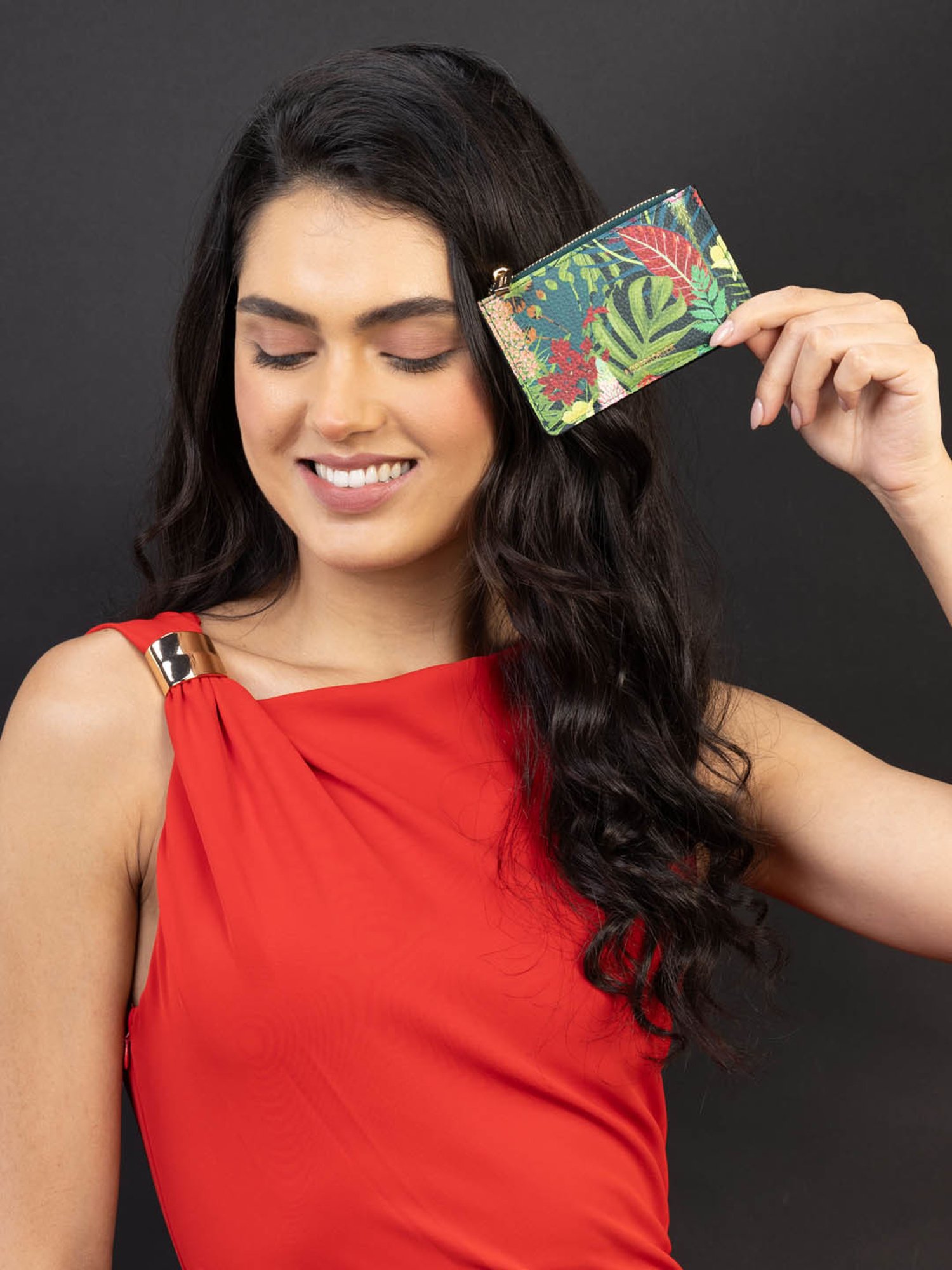 Accessorize London Multicolor Floral Card Holder