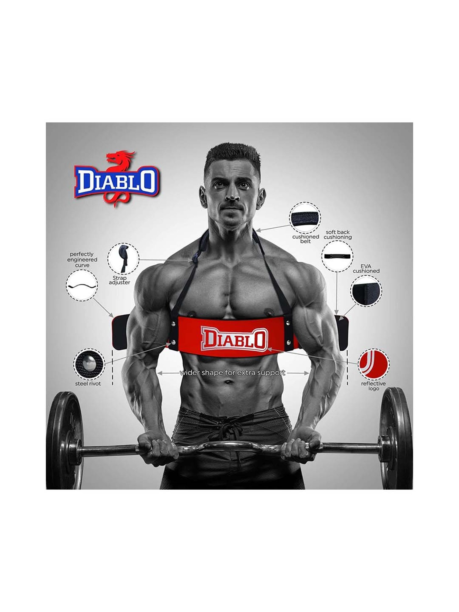 Diablo Red & Black Arm Blaster Padded Straps