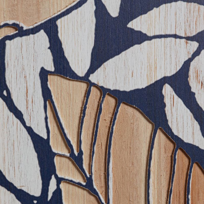 Newhill Designs Leaf 31 1/2" High Blue and Natural 2-Piece Wall Art Set