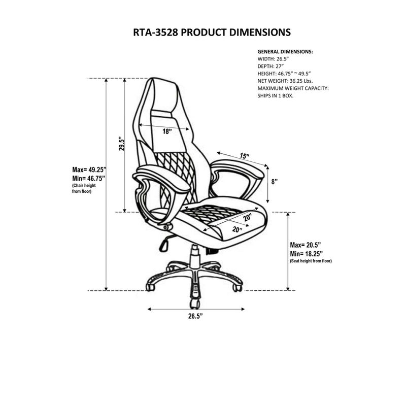Sport Race Chair Black - Techni Mobili