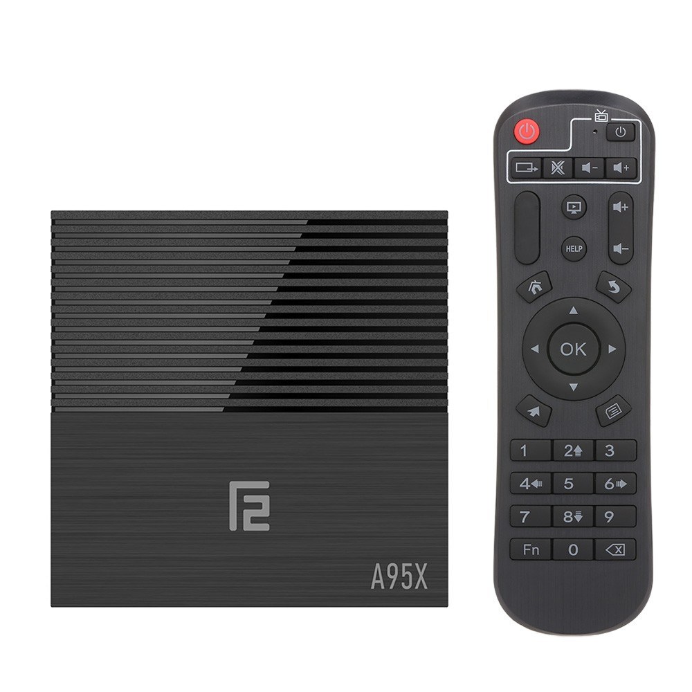 A95X F2 Android 9.0 Smart TV Box Cortex-A53 Quad-core H.265 4K VP9 4GB+32GB 2.4G WiFi HD Media Player Time Display Video Player Support 32GB TF Card Remote Control