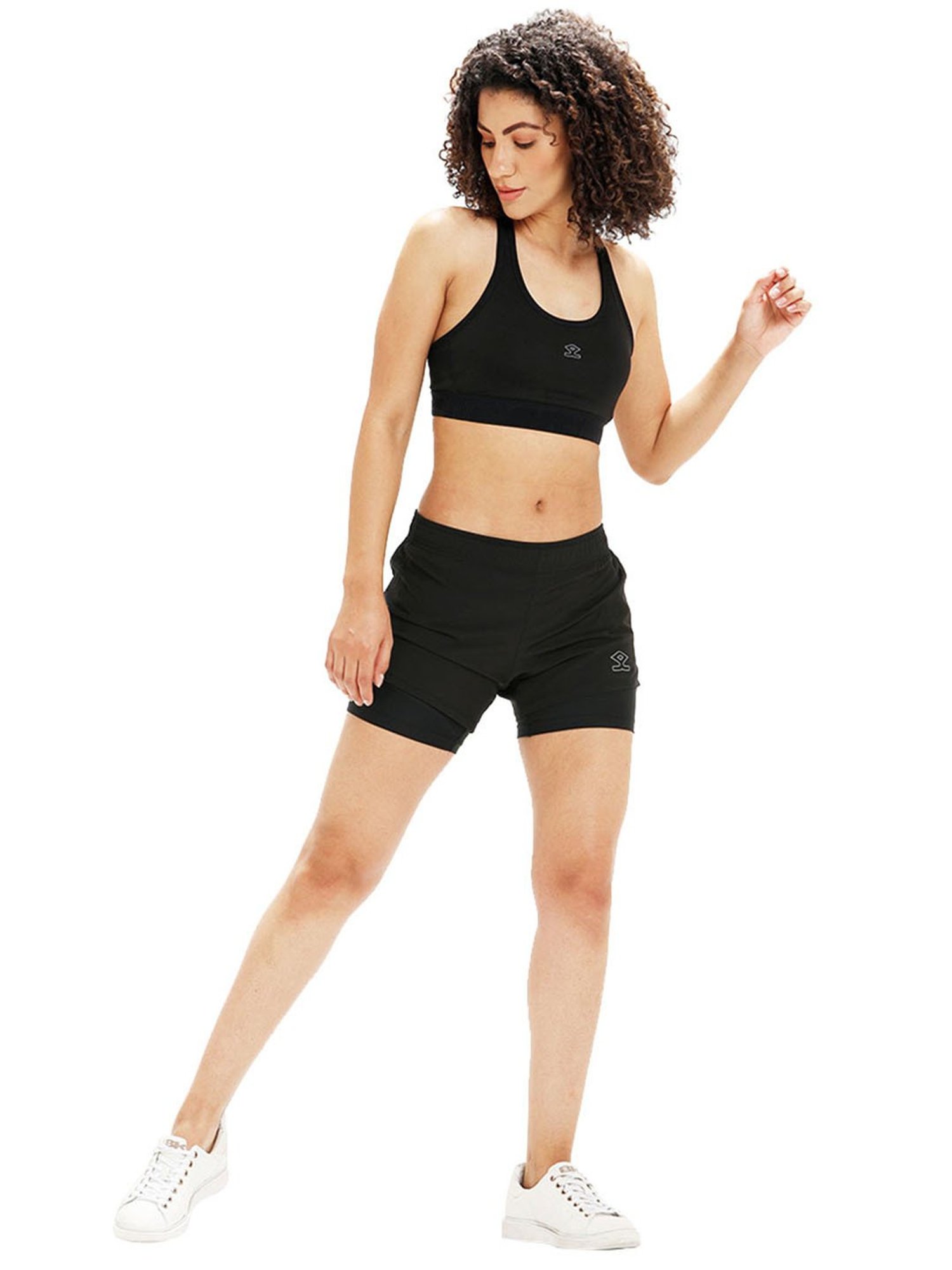 Shrey Black Sports Shorts