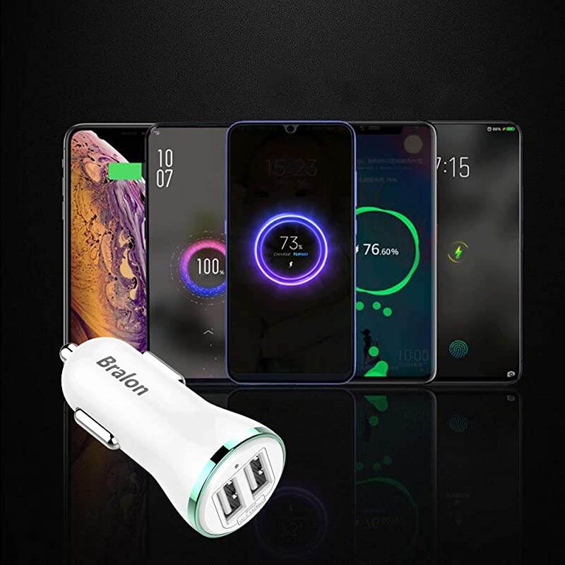 Car Charger10Pack 12W 24A Dual USB Car Charger Adapter with Smart ID Compatible with iPhone 11 Pro Xs Max Xr X 8 7 6 SE PlusiPad TabletGalaxy Note S10 S9 S8 S7 S6LG and More