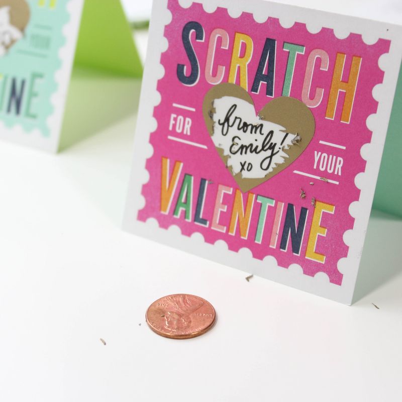 Valentines Scratch-Off Card Pink