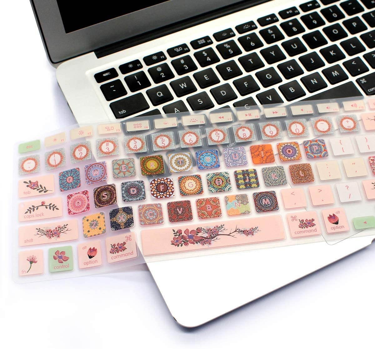 HRH Silicone Keyboard Cover Skin for MacBook Air 13,MacBook Pro 13/15/17 (with or w/Out Retina Display, 2015 or Older Version)&Older iMac USA Layout,Classical National Pattern