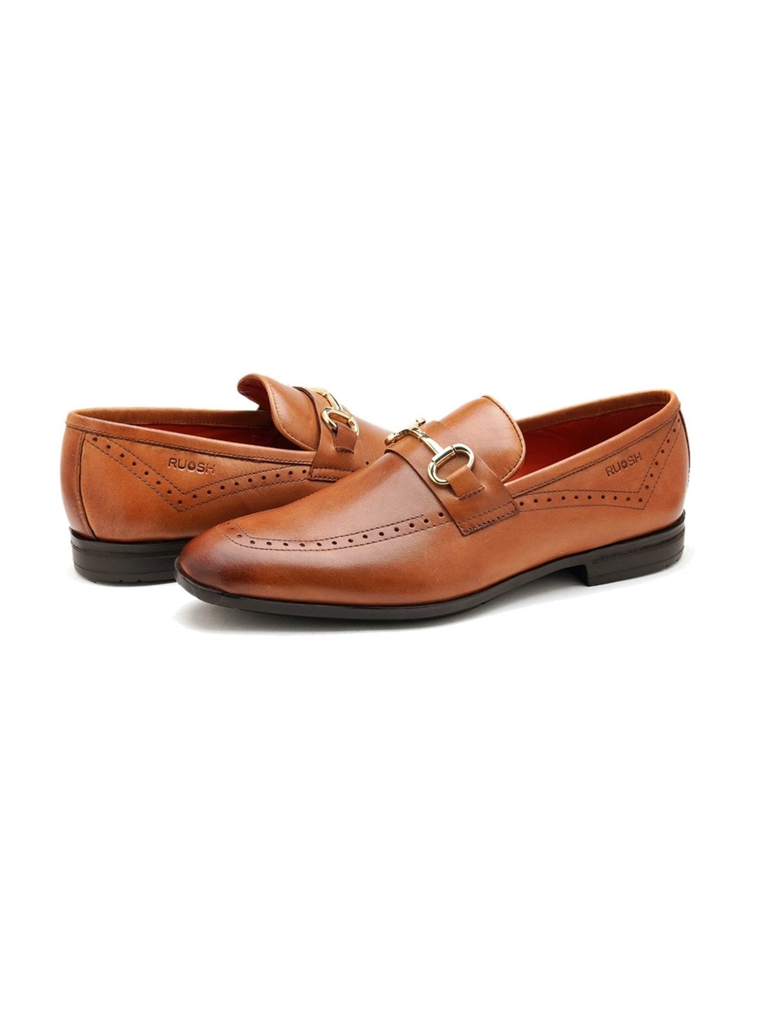 Ruosh Men's Tan Formal Loafers