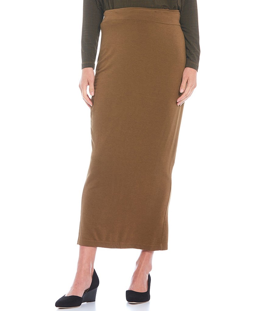 Bryn Walker French Terry Knit Long Pencil Skirt
