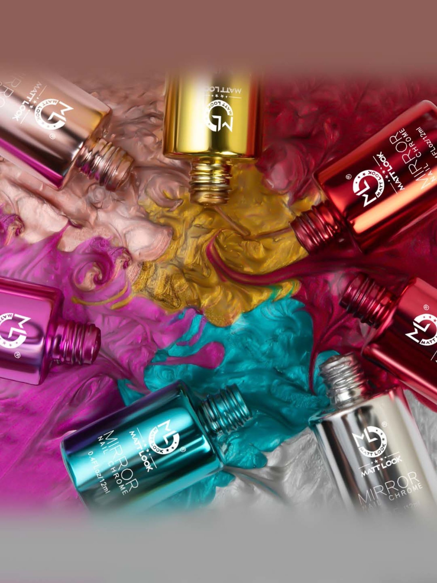 Matt Look Mirror Nail Chrome 09 Red - 12 ml