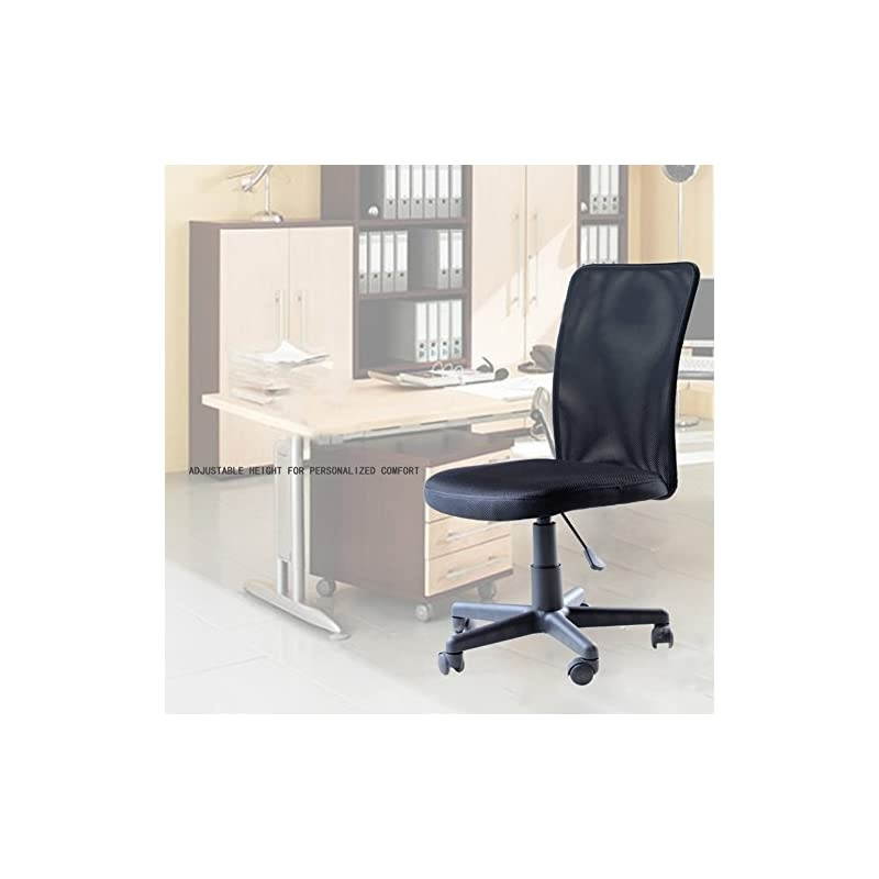 Office Chair Mesh Ergonomic Mid-Back Armless Executive Computer Table Desk Task Chair with Lumber Support